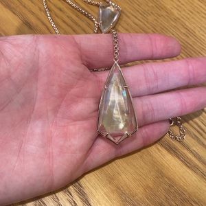 Kendra Scott Rose Gold Iridescent Statement Necklace